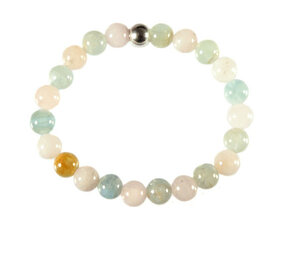 Aquamarijn, beryl en morganiet armband 18 cm | 8 mm kralen