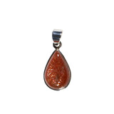 Zilveren hanger zonnesteen | druppel 1,9 x 1,2 cm Zilveren hanger zonnesteen | druppel 1,9 x 1,2 cm
