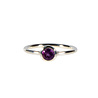 Zilveren ring amethist maat 17 1/2 | rond facet 6 mm Zilveren ring amethist maat 17 1/2 | rond facet 6 mm