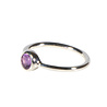 Zilveren ring amethist maat 17 1/2 | rond facet 6 mm Zilveren ring amethist maat 17 1/2 | rond facet 6 mm