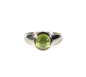 Zilveren ring peridoot maat 18 1/2 | rond 0,8 cm Zilveren ring peridoot maat 18 1/2 | rond 0,8 cm