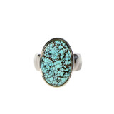 Zilveren ring turkoois maat 17 | ovaal 1,8 x 1,2 cm Zilveren ring turkoois maat 17 | ovaal 1,8 x 1,2 cm