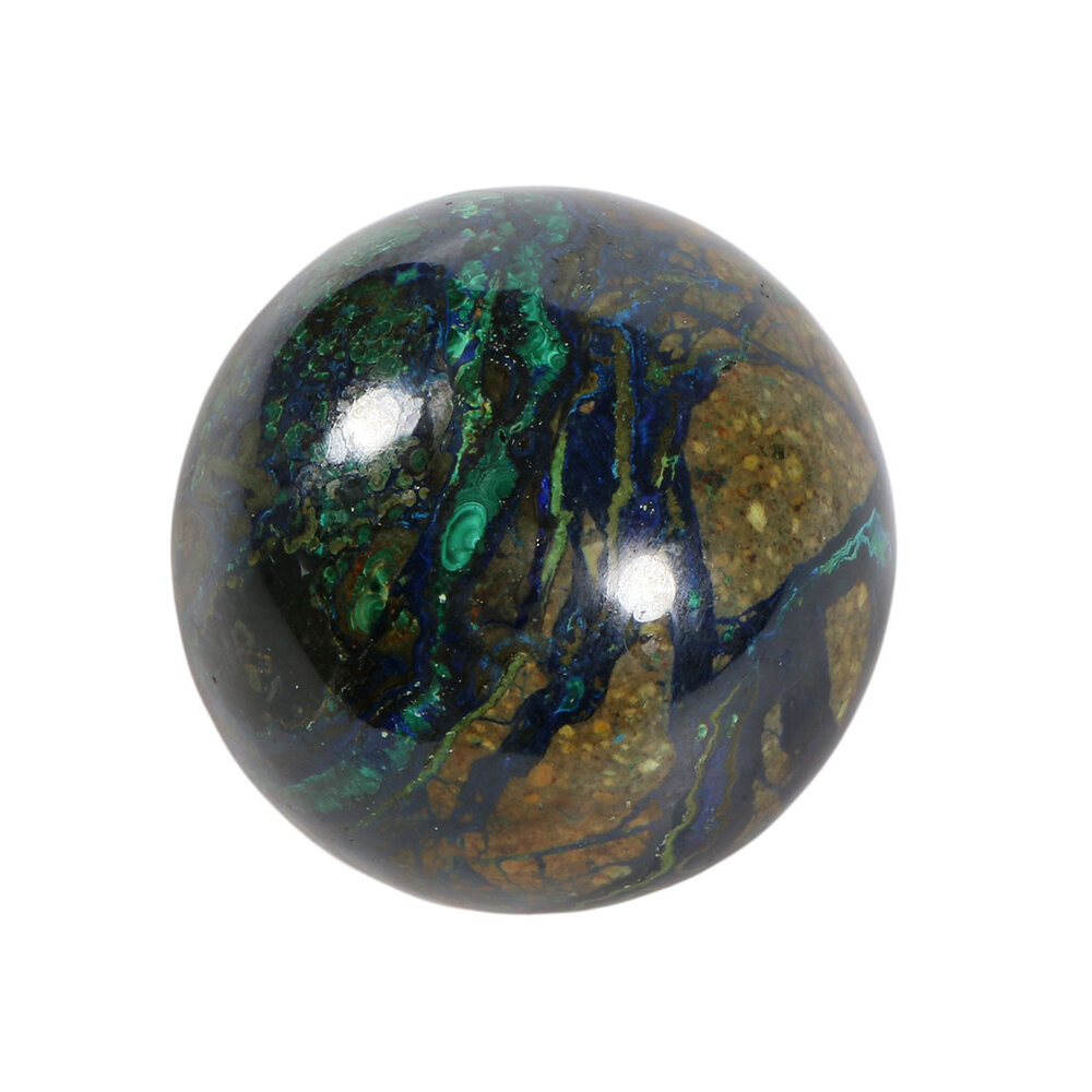 Azuriet-malachiet bol 51 mm | 204 gram Azuriet-malachiet bol 51 mm | 204 gram