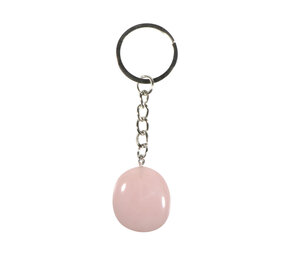 Rozenkwarts sleutelhanger Rozenkwarts sleutelhanger