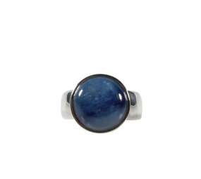 Zilveren ring kyaniet maat 18 | rond 1,3 cm Zilveren ring kyaniet maat 18 | rond 1,3 cm