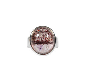 Zilveren ring super seven maat 16 3/4 | ovaal 1,6 x 1,4 cm Zilveren ring super seven maat 16 3/4 | ovaal 1,6 x 1,4 cm