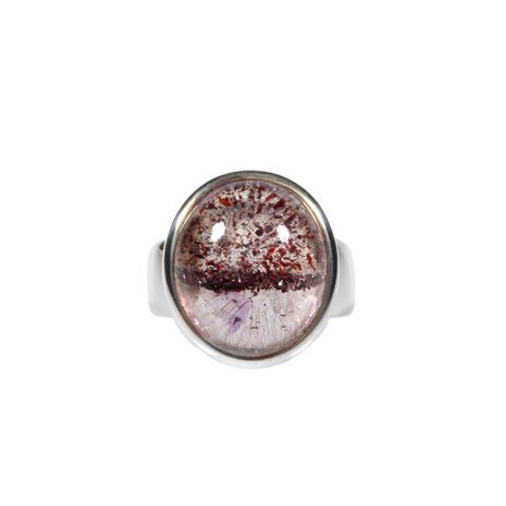 Zilveren ring super seven maat 16 3/4 | ovaal 1,6 x 1,4 cm Zilveren ring super seven maat 16 3/4 | ovaal 1,6 x 1,4 cm