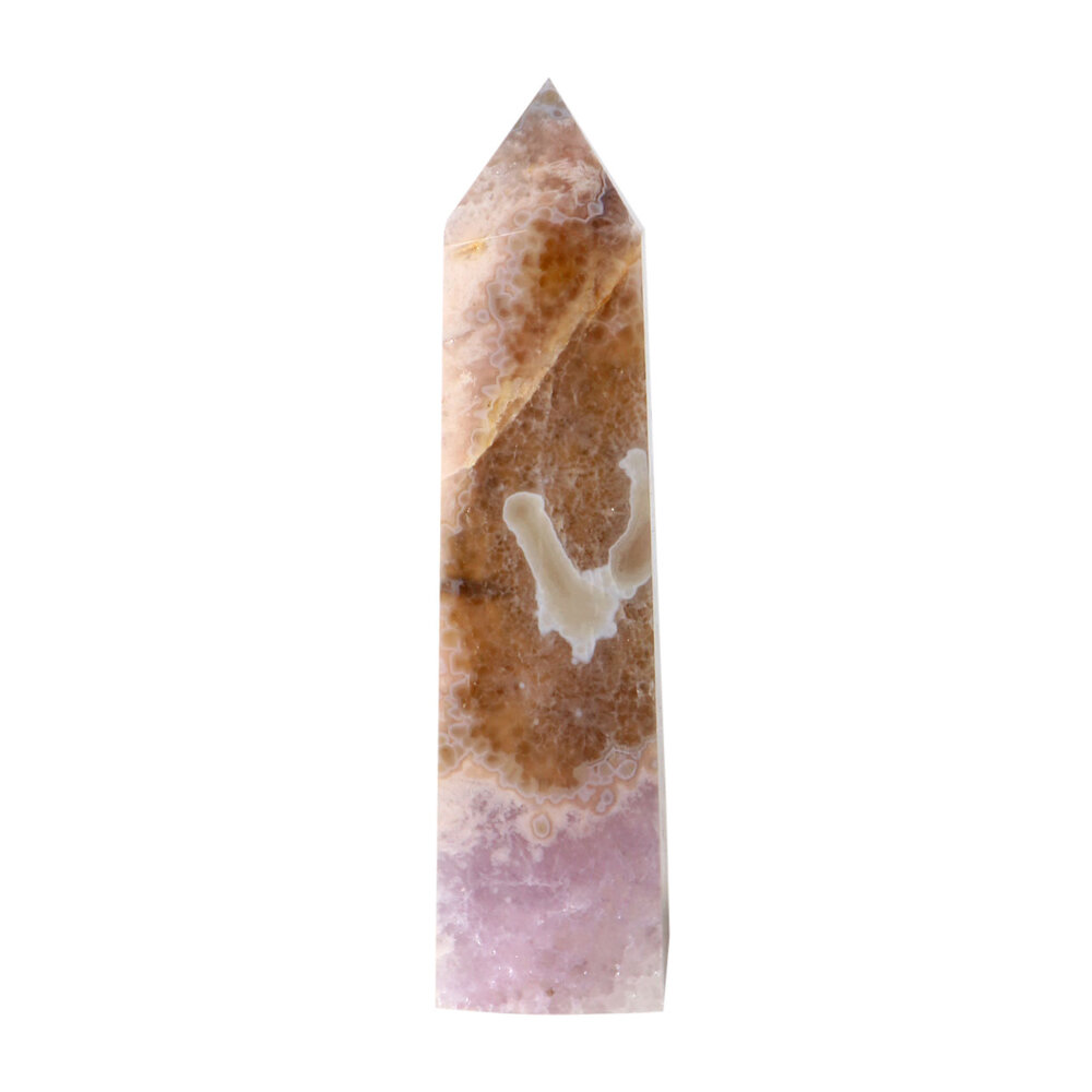 Amethist (roze) met mosagaat (roze/rood) punt geslepen 17 x 5,5 x 4,5 cm | 701 gram Amethist (roze) met mosagaat (roze/rood) punt geslepen 17 x 5,5 x 4,5 cm | 701 gram