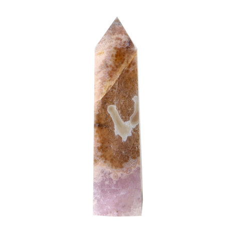 Amethist (roze) met mosagaat (roze/rood) punt geslepen 17 x 5,5 x 4,5 cm | 701 gram Amethist (roze) met mosagaat (roze/rood) punt geslepen 17 x 5,5 x 4,5 cm | 701 gram