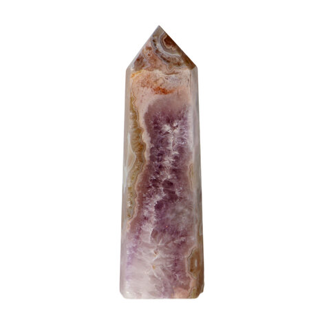 Amethist (roze) met mosagaat (roze/rood) punt geslepen 17 x 5,5 x 4,5 cm | 701 gram Amethist (roze) met mosagaat (roze/rood) punt geslepen 17 x 5,5 x 4,5 cm | 701 gram