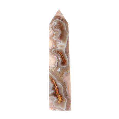 Amethist (roze) met mosagaat (roze/rood) punt geslepen 18 x 5,5 x 4,5 cm | 705 gram Amethist (roze) met mosagaat (roze/rood) punt geslepen 18 x 5,5 x 4,5 cm | 705 gram