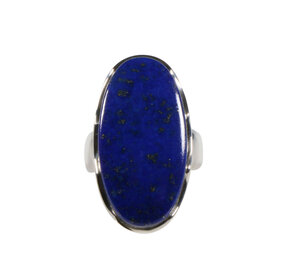 Zilveren ring lapis lazuli maat 18 | ovaal 3 x 1,6 cm Zilveren ring lapis lazuli maat 18 | ovaal 3 x 1,6 cm