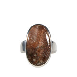 Zilveren ring sjamaankwarts maat 18 | ovaal 2,5 x 1,4 cm Zilveren ring sjamaankwarts maat 18 | ovaal 2,5 x 1,4 cm