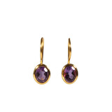 Gold filled oorbellen amethist | ovaal facet 8 x 6 mm Gold filled oorbellen amethist | ovaal facet 8 x 6 mm