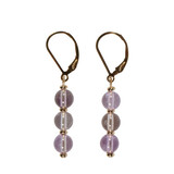 Gold filled oorbellen ametrien | 3 bolletjes Gold filled oorbellen ametrien | 3 bolletjes