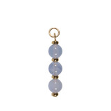 Gold filled hanger chalcedoon | 3 bolletjes Gold filled hanger chalcedoon | 3 bolletjes