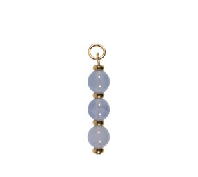 Gold filled hanger chalcedoon | 3 bolletjes Gold filled hanger chalcedoon | 3 bolletjes