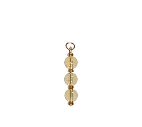 Gold filled hanger citrien | 3 bolletjes Gold filled hanger citrien | 3 bolletjes