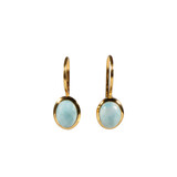 Gold filled oorbellen larimar | ovaal 8 x 6 mm Gold filled oorbellen larimar | ovaal 8 x 6 mm