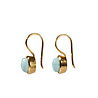 Gold filled oorbellen larimar | ovaal 8 x 6 mm Gold filled oorbellen larimar | ovaal 8 x 6 mm