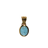 Gold filled hanger larimar | ovaal 10 x 8 mm Gold filled hanger larimar | ovaal 10 x 8 mm