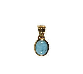 Gold filled hanger larimar | ovaal 10 x 8 mm Gold filled hanger larimar | ovaal 10 x 8 mm