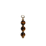 Gold filled hanger tijgeroog | 3 bolletjes Gold filled hanger tijgeroog | 3 bolletjes