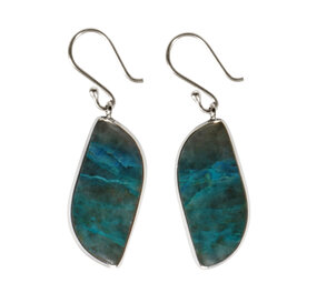 Zilveren oorbellen quantum quattro | 2,5 x 1,1 cm