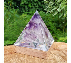 Amethist piramide lampje | 9,5 cm Amethist piramide lampje | 9,5 cm