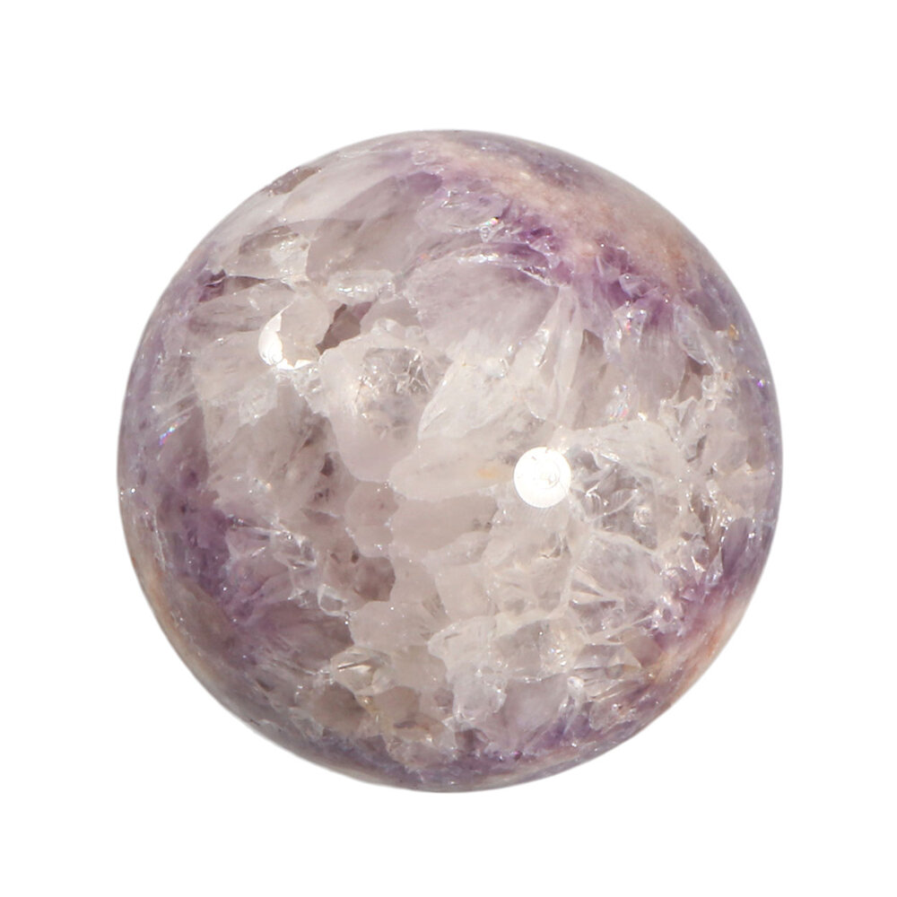Amethist (roze) bol 68 mm | 429 gram