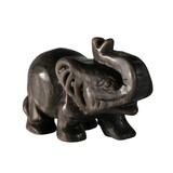 Obsidiaan (zilver) olifant 11,5 x 8 x 5 cm | 395 gram