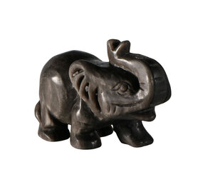 Obsidiaan (zilver) olifant 11,5 x 8 x 5 cm | 395 gram Obsidiaan (zilver) olifant 11,5 x 8 x 5 cm | 395 gram