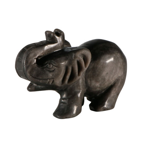 Obsidiaan (zilver) olifant 11,5 x 8 x 5 cm | 395 gram Obsidiaan (zilver) olifant 11,5 x 8 x 5 cm | 395 gram