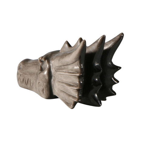 Obsidiaan (zilver) draken schedel 16 x 9 x 7 cm | 675 gram