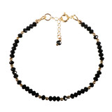 Toermalijn (zwart) gold filled armband | 4 x 3 mm facet rondelles Toermalijn (zwart) gold filled armband | 4 x 3 mm facet rondelles