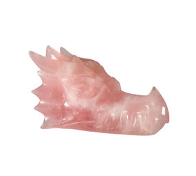 Rozenkwarts draken schedel 20 x 11 x 10,5 cm | 1758 gram