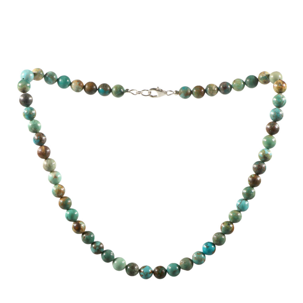 Turkoois ketting 8 mm kralen