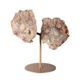 Amethist (roze)  op standaard 19 x 12,5 x 2,5 cm | 1010 gram