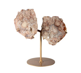 Amethist (roze) op standaard 19 x 12,5 x 2,5 cm | 1010 gram Amethist (roze) op standaard 19 x 12,5 x 2,5 cm | 1010 gram