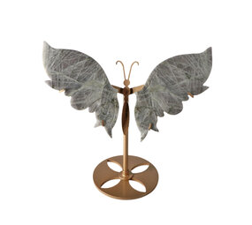 Labradoriet vlinder op standaard 21 x 14 x 0,5 cm | 507 gram Labradoriet vlinder op standaard 21 x 14 x 0,5 cm | 507 gram