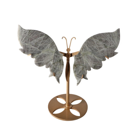 Labradoriet vlinder op standaard 21 x 14 x 0,5 cm | 507 gram