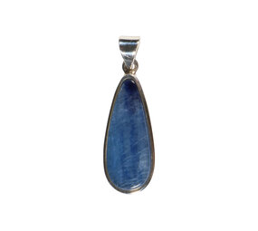 Zilveren hanger kyaniet | druppel 2,9 x 1,2 cm (1) Zilveren hanger kyaniet | druppel 2,9 x 1,2 cm (1)