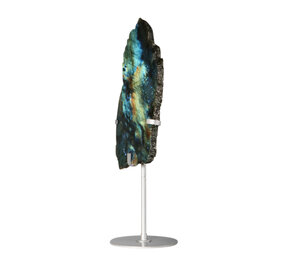 Labradoriet schijf op standaard 22 x 11 x 1 cm | 855 gram Labradoriet schijf op standaard 22 x 11 x 1 cm | 855 gram