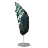 Labradoriet schijf op standaard 31 x 11 x 1 cm | 1138 gram Labradoriet schijf op standaard 31 x 11 x 1 cm | 1138 gram