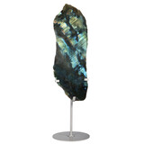 Labradoriet schijf op standaard 31 x 12 x 1 cm | 1234 gram Labradoriet schijf op standaard 31 x 12 x 1 cm | 1234 gram
