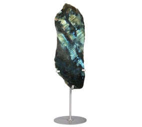 Labradoriet schijf op standaard 31 x 12 x 1 cm | 1234 gram Labradoriet schijf op standaard 31 x 12 x 1 cm | 1234 gram