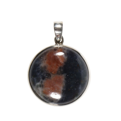 Zilveren hanger sterrensteen | rond 2,9 cm Zilveren hanger sterrensteen | rond 2,9 cm