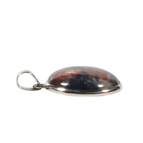 Zilveren hanger sterrensteen | rond 2,9 cm Zilveren hanger sterrensteen | rond 2,9 cm