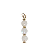 Gold filled hanger maansteen (regenboog) | 3 bolletjes Gold filled hanger maansteen (regenboog) | 3 bolletjes