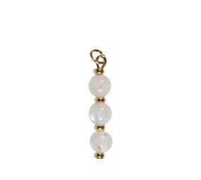 Gold filled hanger maansteen (regenboog) | 3 bolletjes Gold filled hanger maansteen (regenboog) | 3 bolletjes